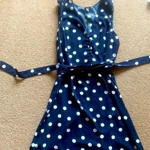 Navy Blue Polka Dot Target Dress (XL)